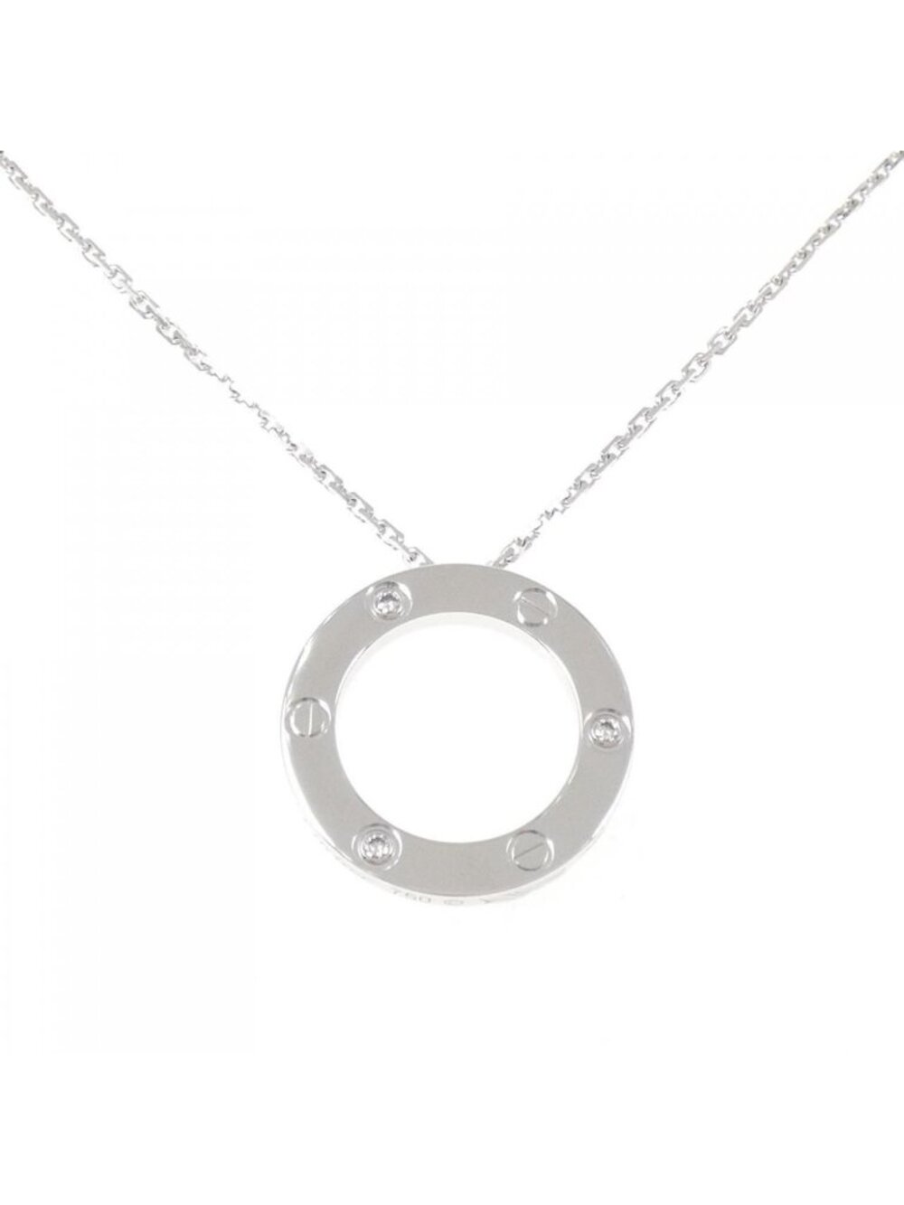 Cartier Love Necklace Half Diamond